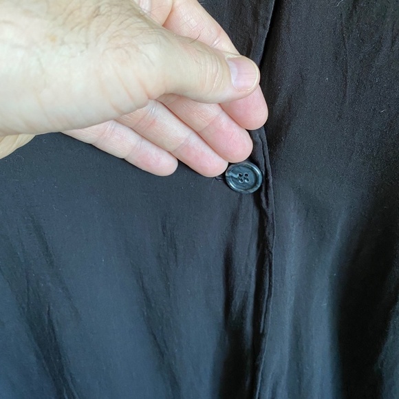 James Perse Revolve Women's Black‎ Single Button Long Sleeve Over Blouse Small - Picture 3 of 11